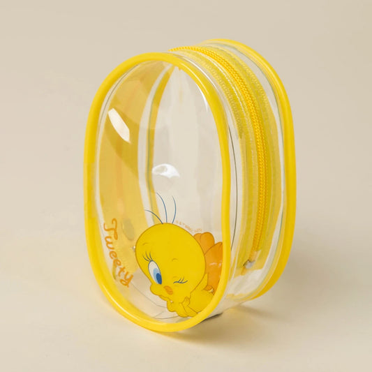 [DAISO] LOONEY TUNES Round Clear Pouch - 1ea