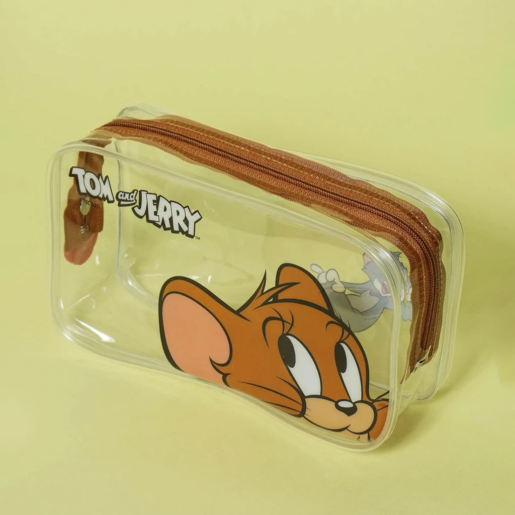[DAISO] TOM & JERRY Clear Pouch Medium - 1ea