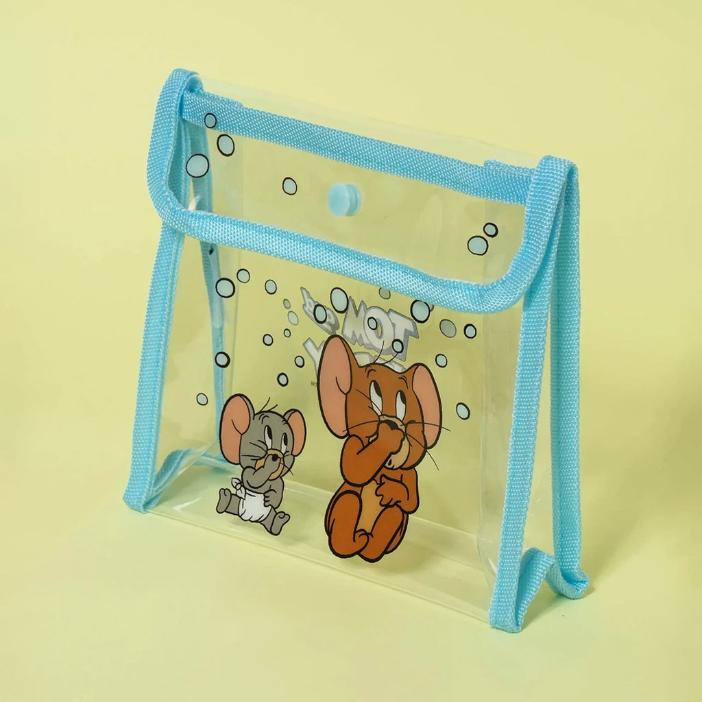 [DAISO] TOM & JERRY Triangle Clear Pouch - 1ea