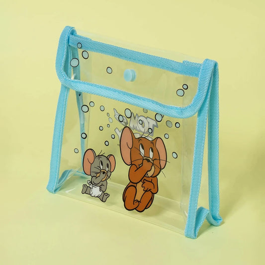 [DAISO] TOM & JERRY Triangle Clear Pouch - 1ea