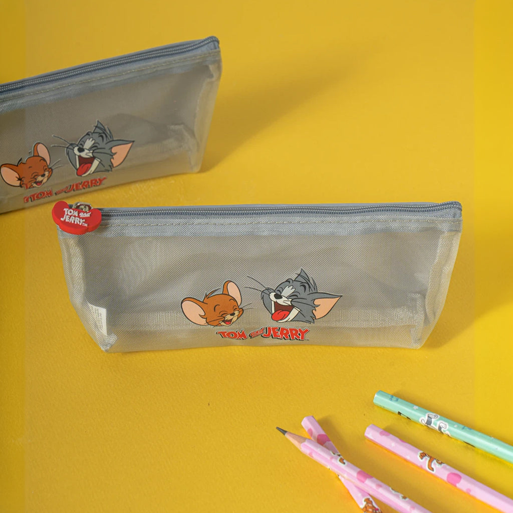 [DAISO] TOM & JERRY Half and Half Pencil Case - 1ea