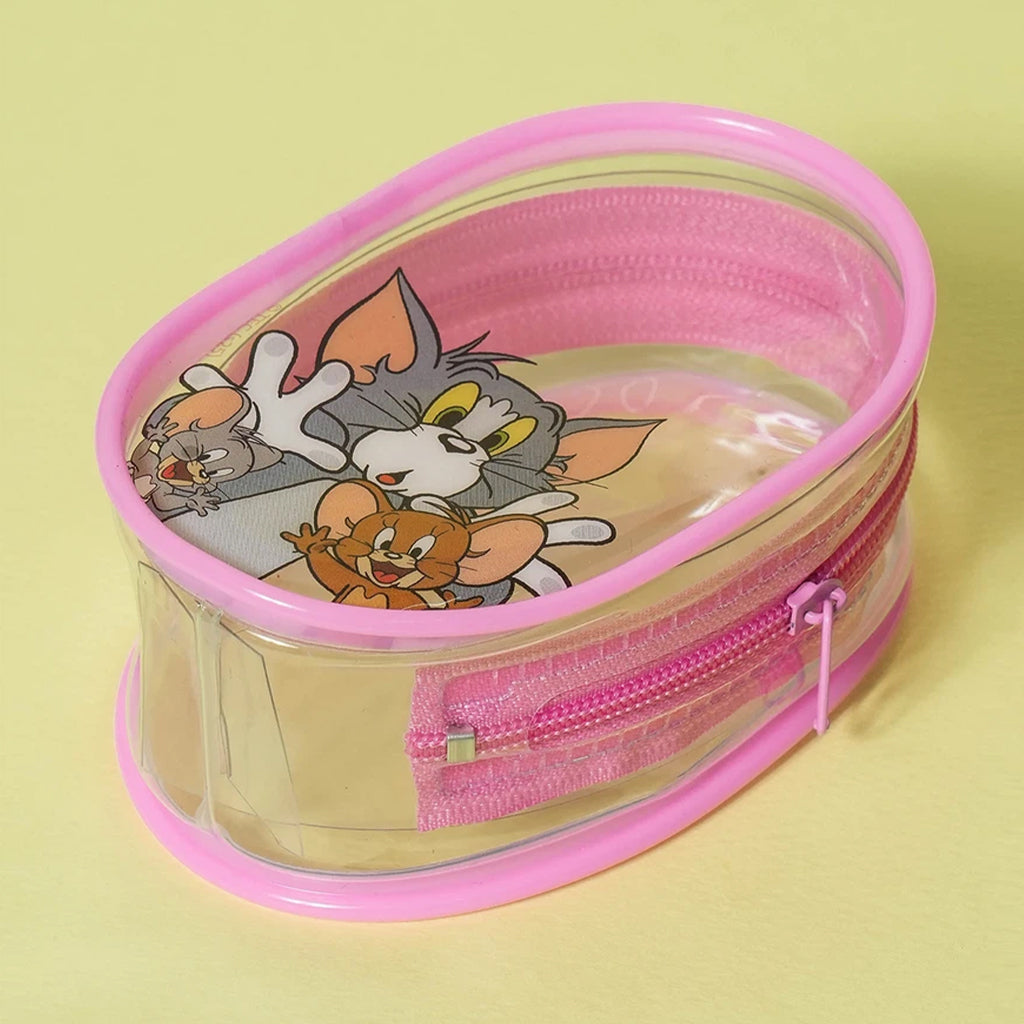[DAISO] TOM & JERRY Round Clear Pouch - 1ea