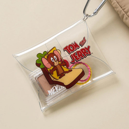 [DAISO] TOM & JERRY Carabiner Clear Pouch - 1ea