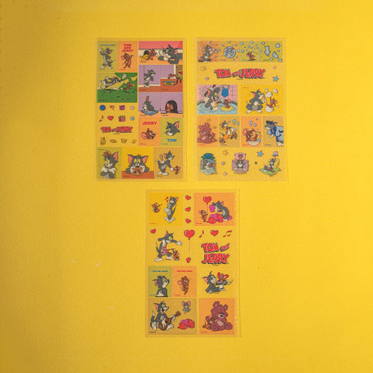 [DAISO] TOM & JERRY Hologram Sticker - 1pack (3ea)