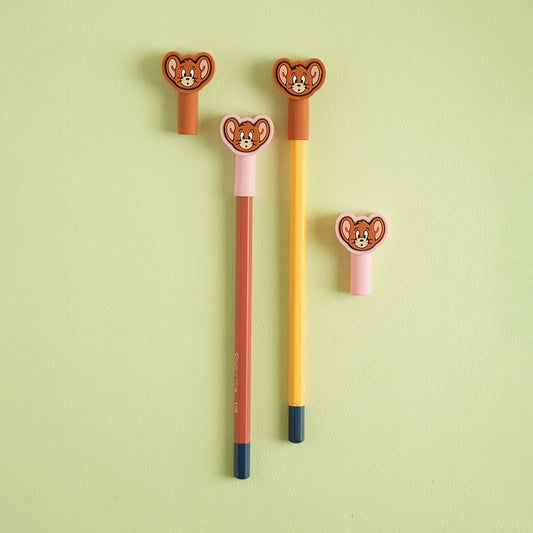 [DAISO] TOM & JERRY Pencil Cap - 1pack (4ea)