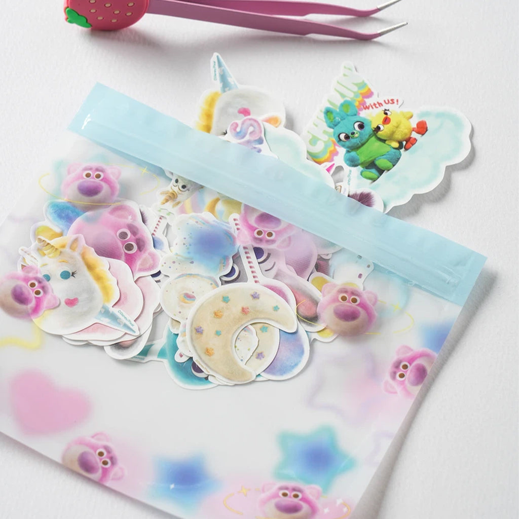 [DAISO] PIXAR Fluffy Clear Window Zip Bags - 1pack (8ea)