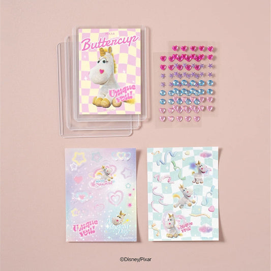 [DAISO] ピクサー ふわふわトレカデコセット #バターカップ - 1個 (3セット)