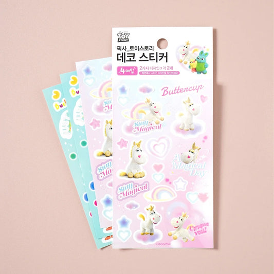 [DAISO] ピクサー トイストーリー ステッカー #バターカップ＆ダッキー＆バニー - 1パック (4枚)