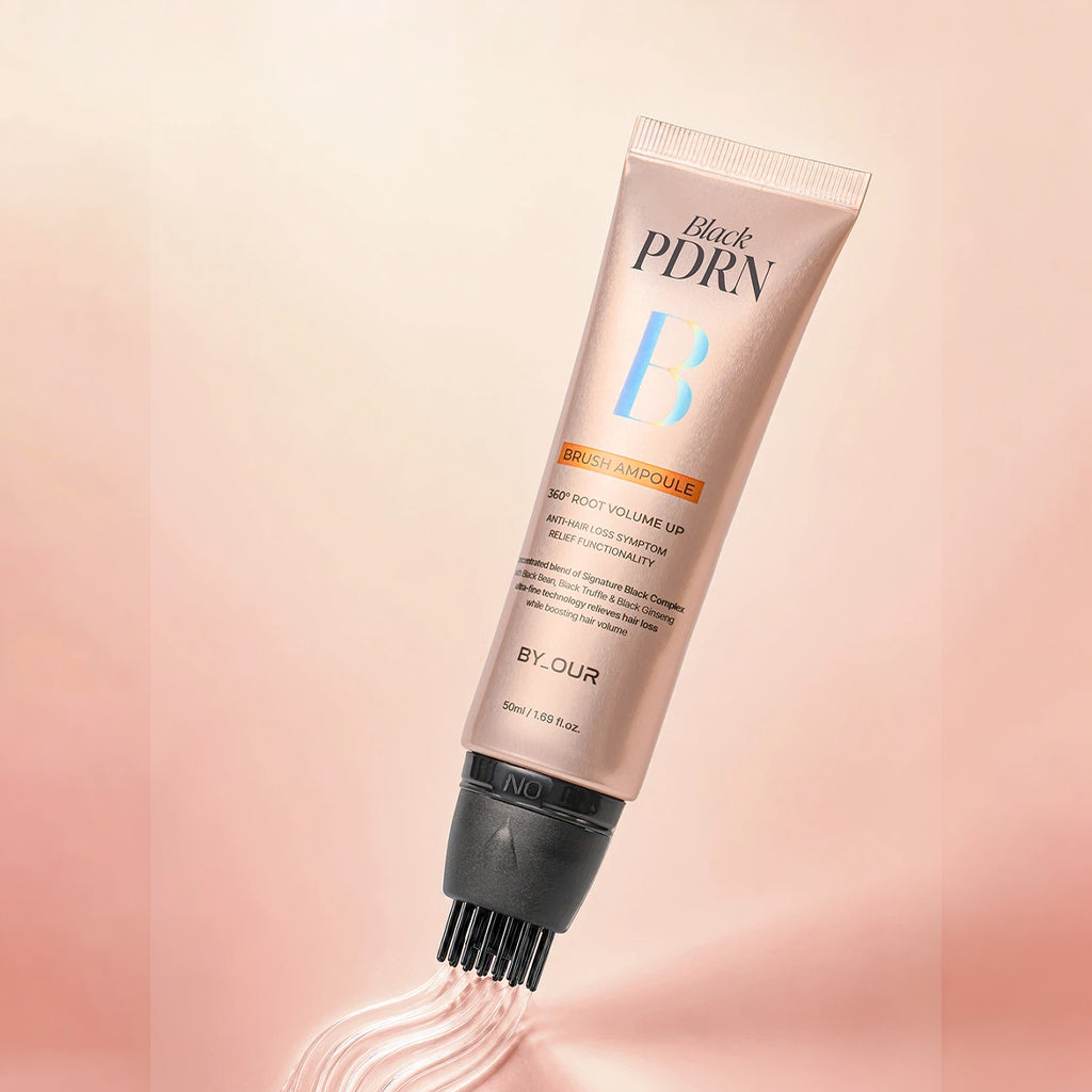 [DAISO] BYOUR 360º Root Volume Up Black PDRN Brush Ampoule - 1ea (50ml)