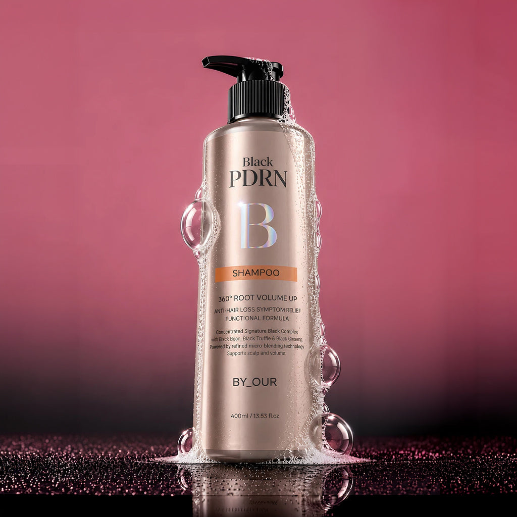 [DAISO] BYOUR 360º Root Volume Up Black PDRN Shampoo - 1ea (400ml)