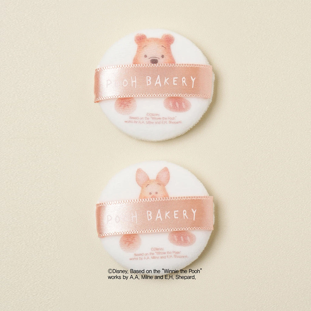 [DAISO] DISNEY Bakery Pooh Ultra-Fine Fiber Puff - 1pack (2ea)