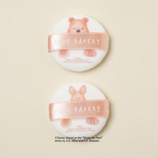 [DAISO] DISNEY Bakery Pooh Ultra-Fine Fiber Puff - 1pack (2ea)