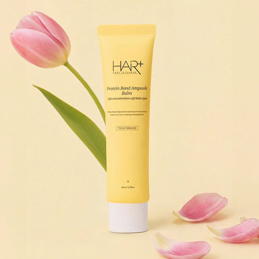 [DAISO] HAIR+ Protein Bond Ampoule Balm Tulip Breeze - 65ml