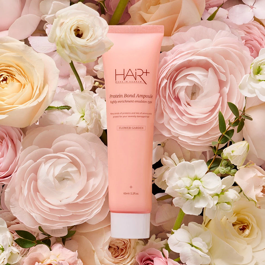 [DAISO] HAIR+ Protein Bond Ampoule Essence Flower Garden - 65ml