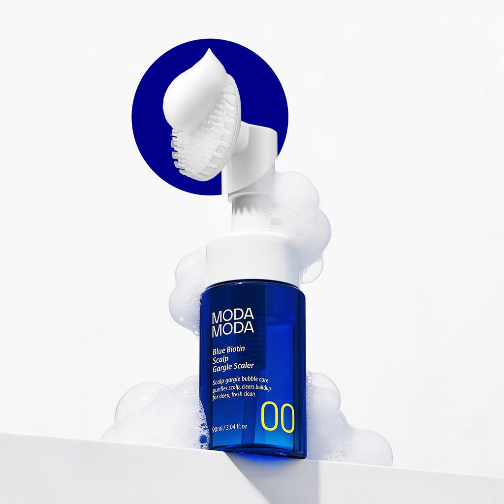 [DAISO] MODA MODA Blue Biotin Scalp Gargle Scaler - 90ml