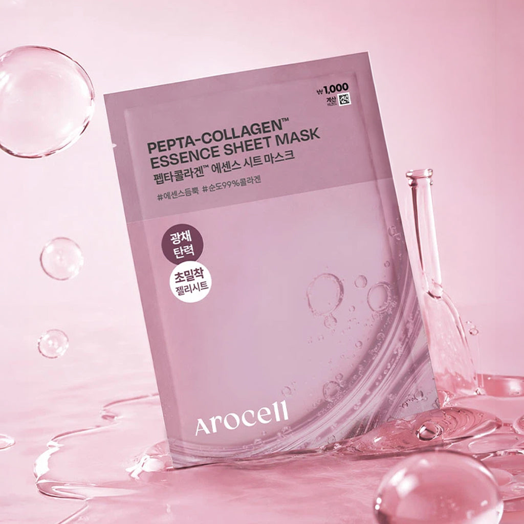 [DAISO] AROCELL Pepta-Collagen™ Essence Sheet Mask - 1ea (25g)