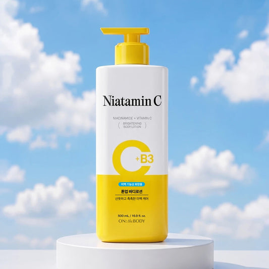 [DAISO] ON THE BODY Niatamin C Brightening Body Lotion - 500ml