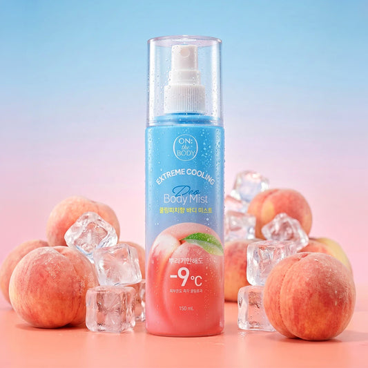 [DAISO] ON THE BODY Cooling Peach Body Mist - 150ml