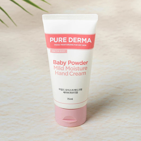 [DAISO] ON THE BODY Pure Derma Mild Moisture Hand Cream Baby Powder Secnt - 75ml