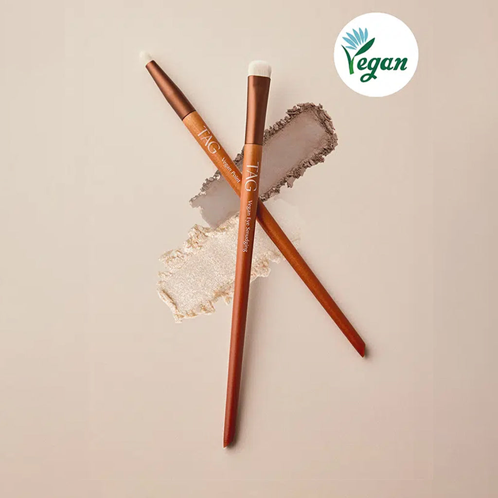 [DAISO] TAG Vegan Blending Brush Duo #Eye Smudging & Eye Point - 2items
