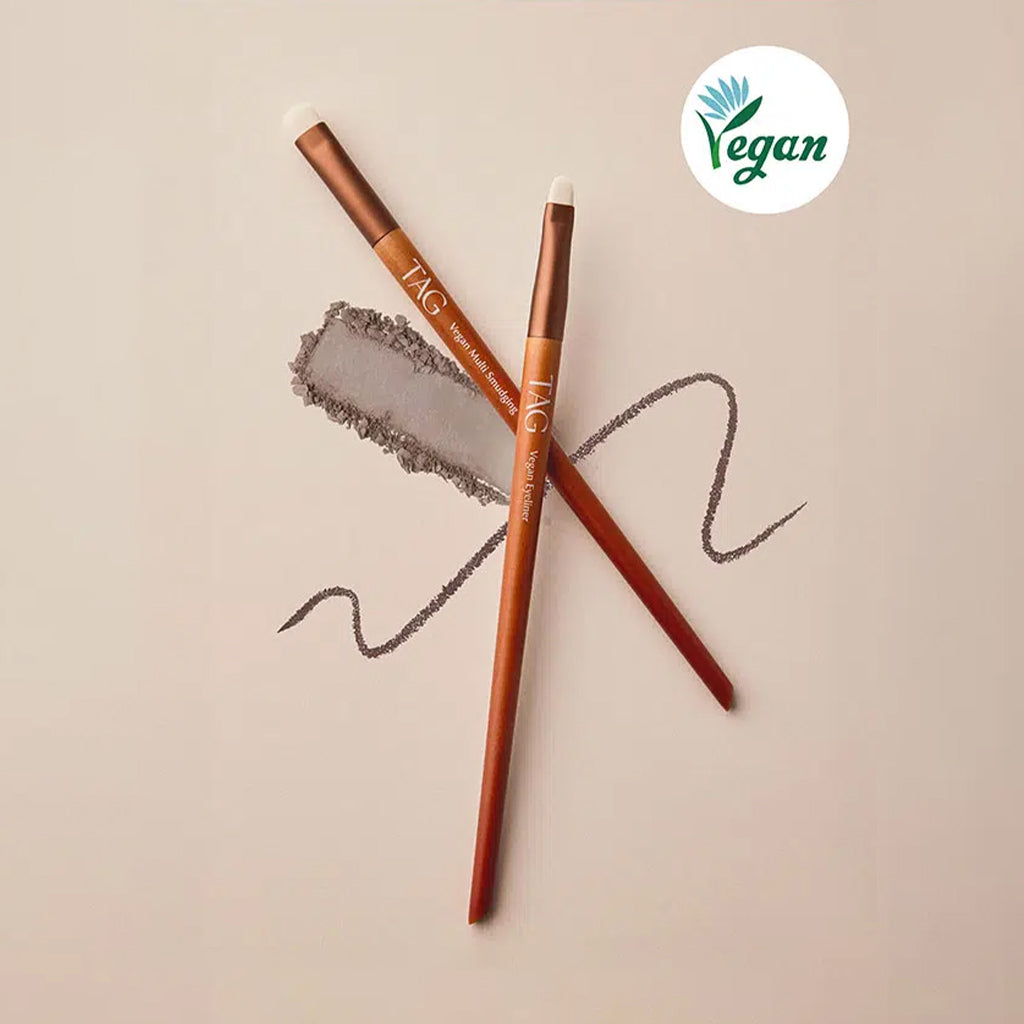 [DAISO] TAG Vegan Define Brush Duo #Multi Smudging & Eyeliner - 2items