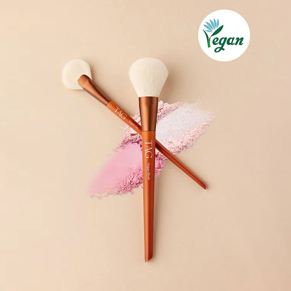 [DAISO] TAG Vegan Blush Beam Brush Duo (Blusher & Highlighter) #Brightening & Shading - 2items