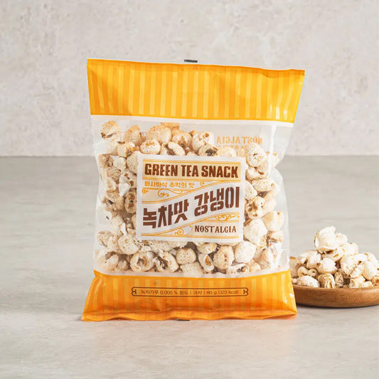 [DAISO] Green Tea Flavor Corn Puff Snack - 80g