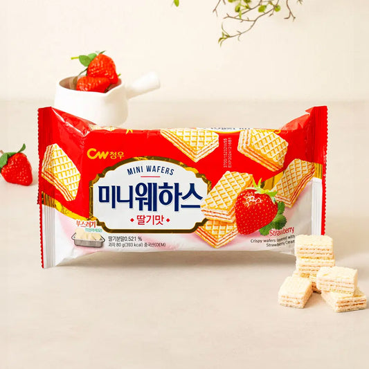[DAISO] CHEONGWOO Mini Wafer Strawberry Flavor - 80g