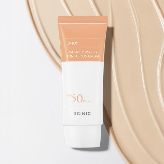 [DAISO] SCINIC Enjoy Base Skip Powdery Tone Up Sun Cream (SPF50+PA++++) - 60g