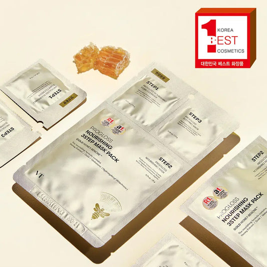 [DAISO] VT Progloss Nourishing 3-Step Mask Pack - 1ea (1.5g+21g+1.5g)
