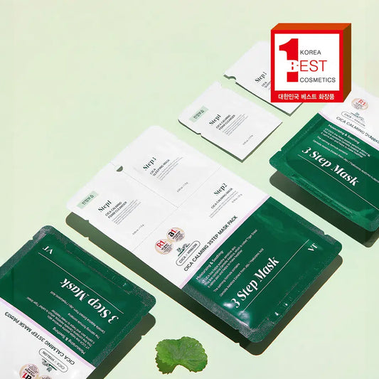 [DAISO] VT Cica Calming 3-Step Mask Pack - 1ea (1.5g+21g+1.5g)