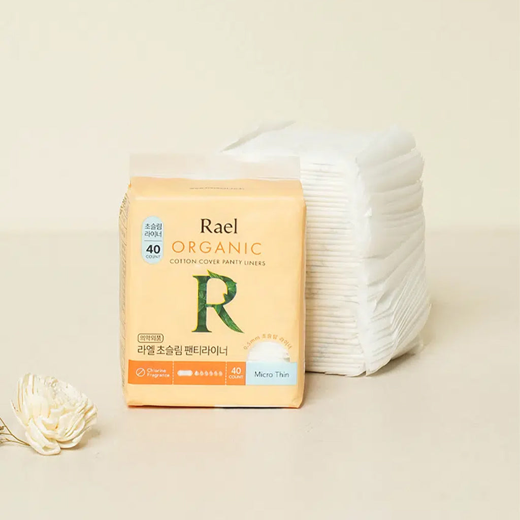 [DAISO] RAEL Organic Cotton Cover Ultra Slim Pantyliner - 1pack (40pcs)