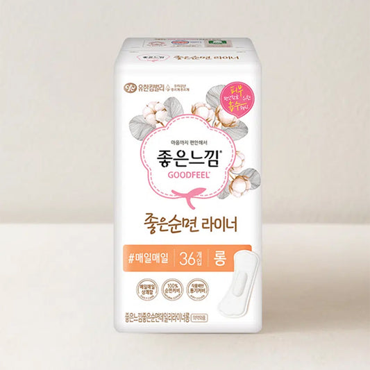 [DAISO] GOOD FEEL Good Cotton Slipeinlage lang - 1 Packung (36 Stück)
