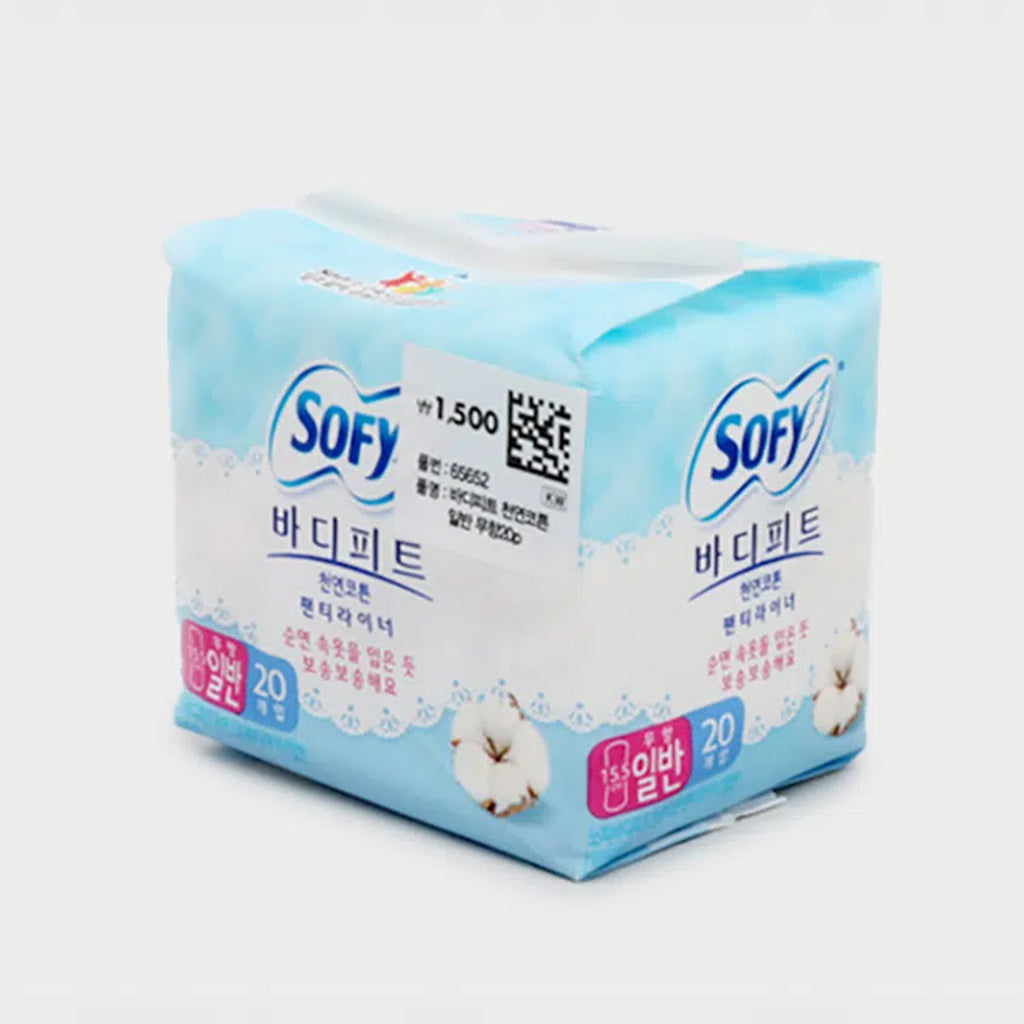 [DAISO] SOFY Bodyfit Natural Cotton Regular Unscented - 1pack (20pcs)