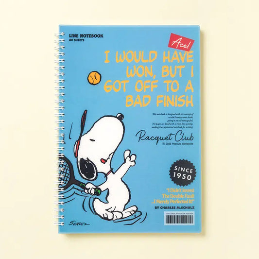 [DAISO] PEANUTS Vintage Snoopy Line Notebook (B5/80Sheets) - 1ea