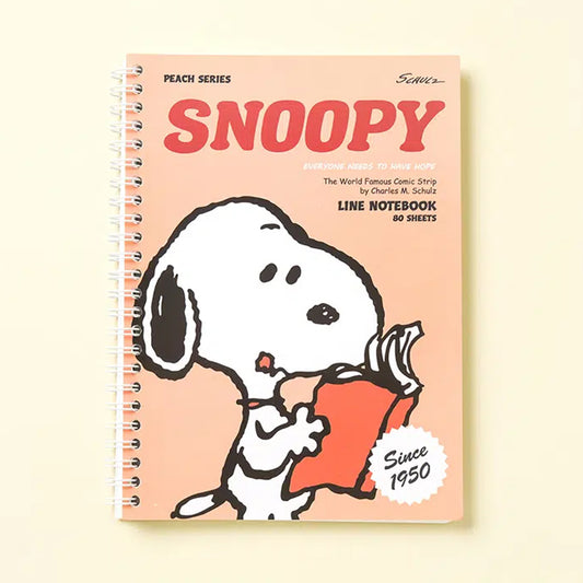 [DAISO] PEANUTS Vintage Color Line Notebook (A5/80Sheets) - 1ea