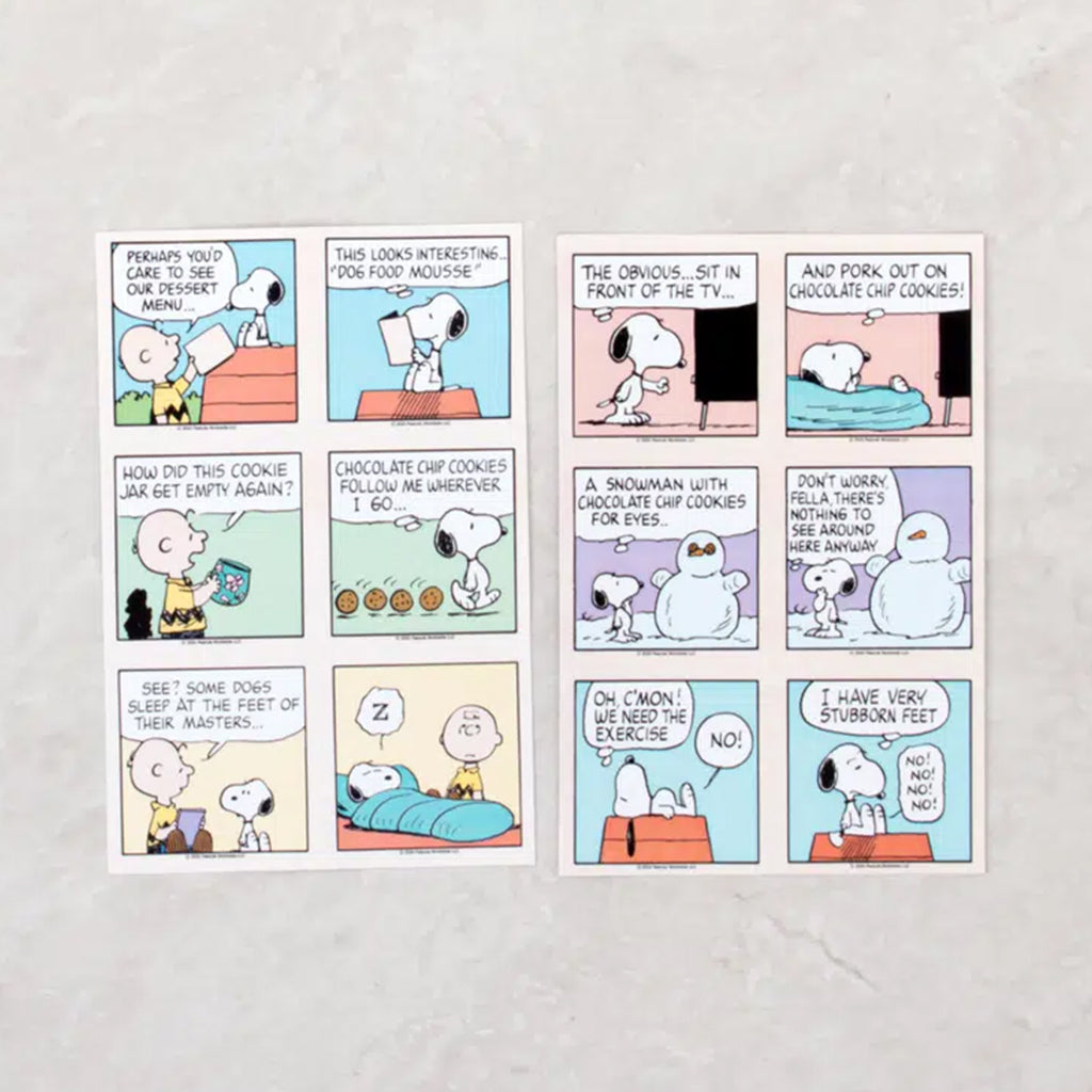 [DAISO] PEANUTS Cartoon Scene Stickers - 4ea