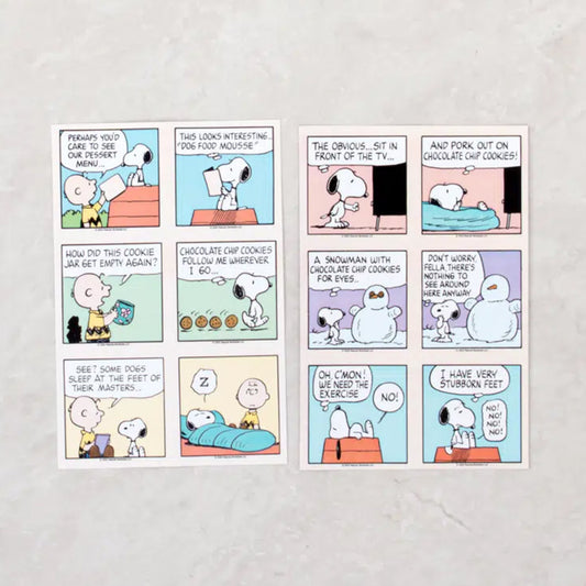[DAISO] PEANUTS Cartoon Scene Stickers - 4ea