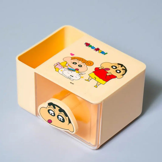 [DAISO] Crayon Shin-chan Large Handle Pen Holder & Drawer - 1ea