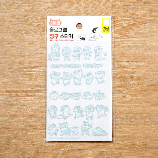 [DAISO] Crayon Shin-chan Hologram Sticker - 1pack (3ea)