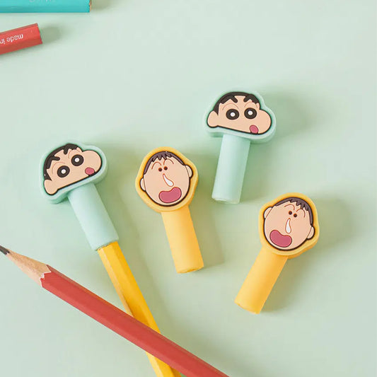 [DAISO] Crayon Shin-chan Face Point Pencil Cap - 1pack (4ea)