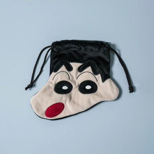 [DAISO] Crayon Shin-chan Face String Pouch Shin-chan - 1ea