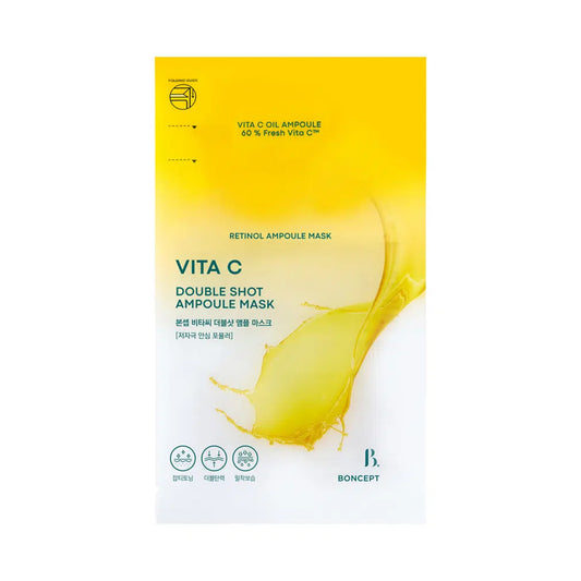[DAISO] BONCEPT Vita C Double Shot Ampoule Mask - 34.5g