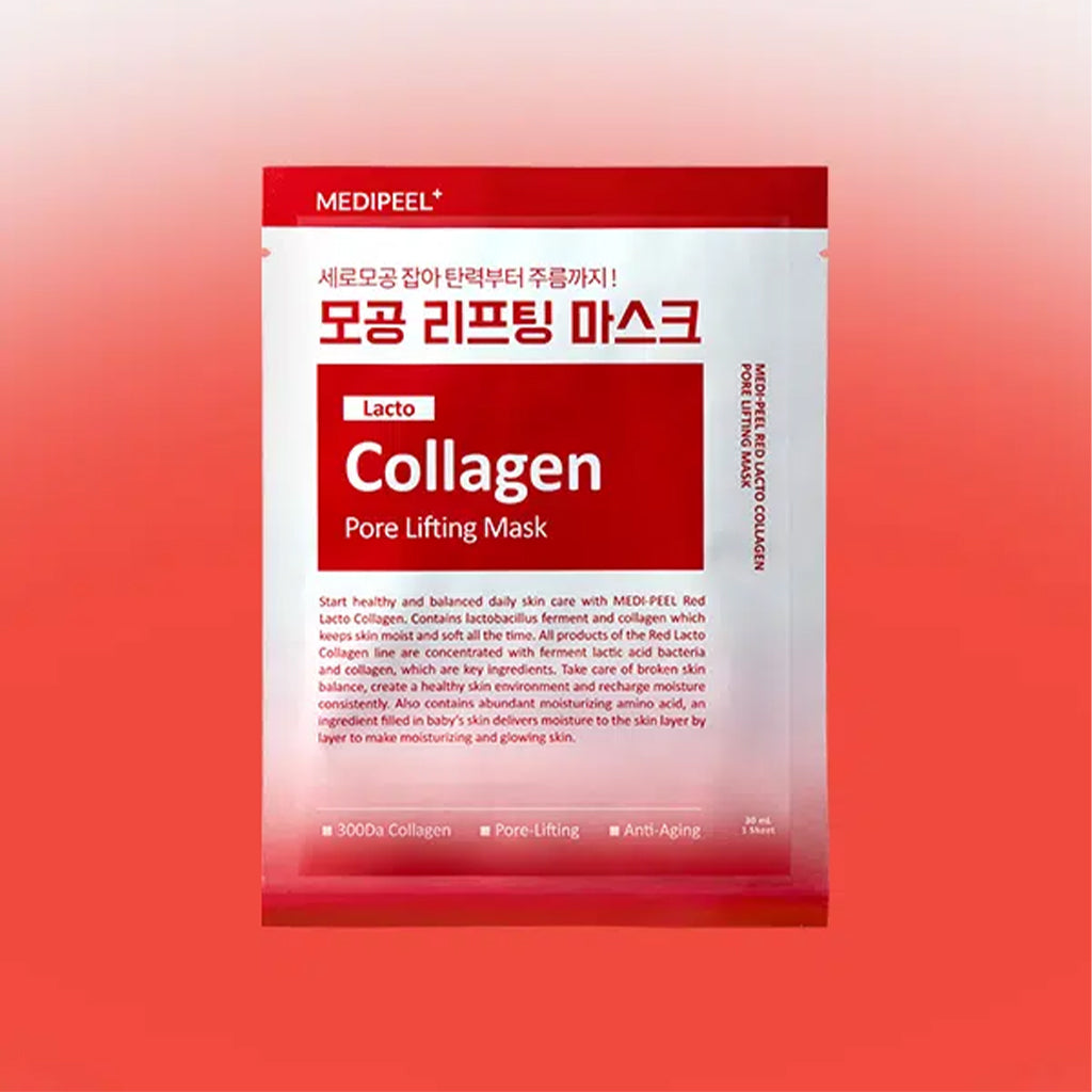 [DAISO] MEDI-PEEL Red Lacto Collagen Pore Lifting Mask - 1ea (30ml)