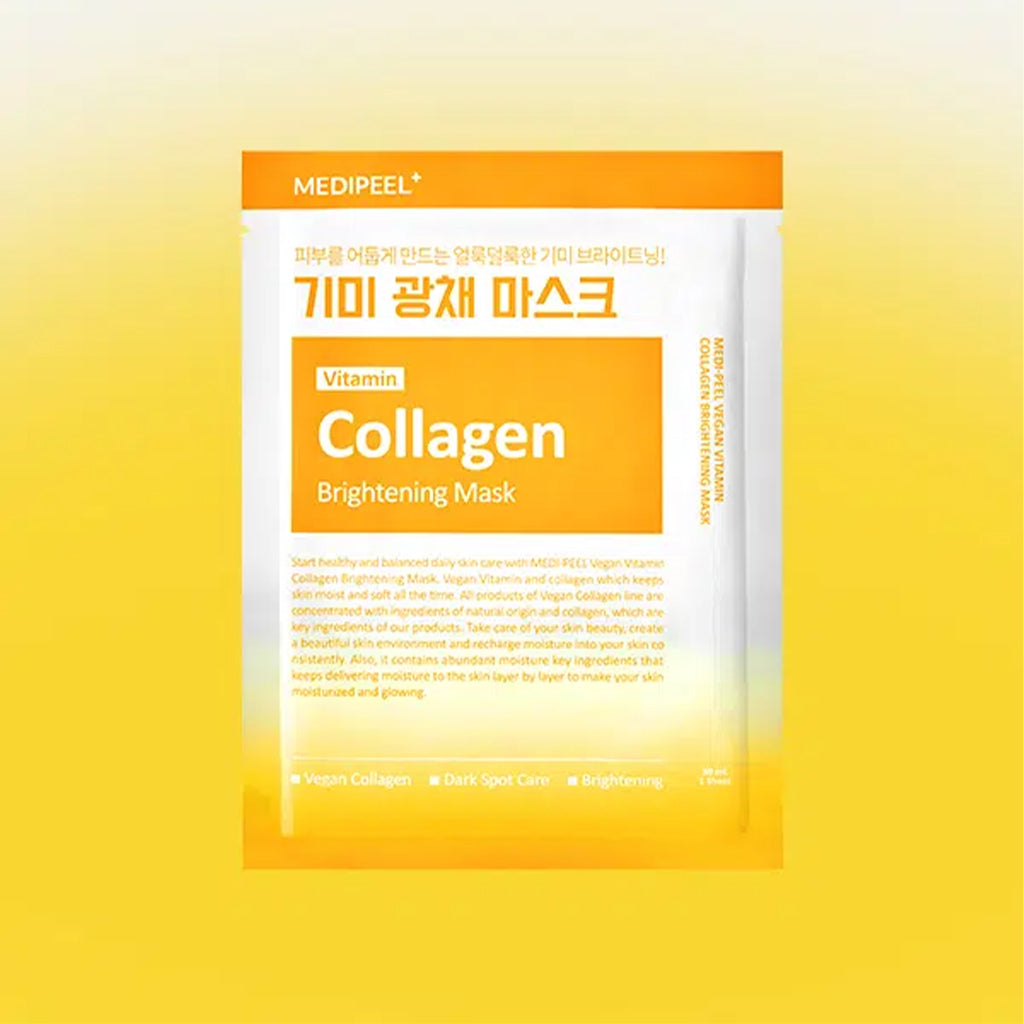 [DAISO] MEDIPEEL Vegan Vitamin Collagen Brightening Mask - 1ea (30ml)