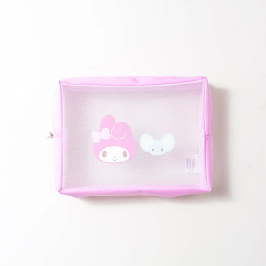 [DAISO] MYMELODY Large Rectangular Mesh Pouch - 1ea
