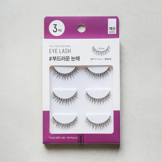 [DAISO] Daily Eyelashes #Soft - 1pack (3set)