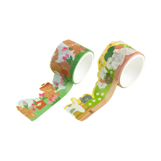 [DAISO] Garden Animals Die-cut Decorative Tape (30mm x 2m) - 1ea