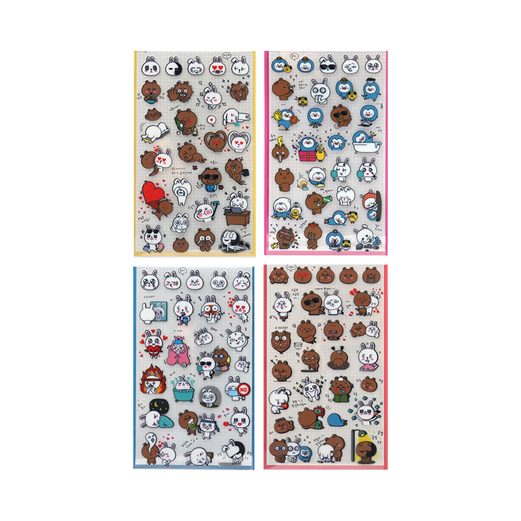 [DAISO] Cute Character Daily Life Stickers - 3ea