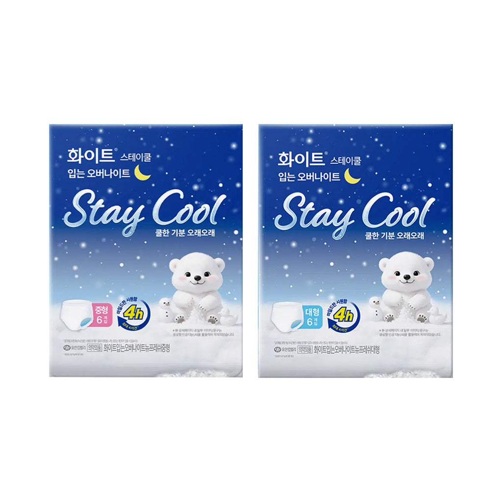 [DAISO] WHITE Stay Cool Wearable Overnight - 1pack (6pcs)